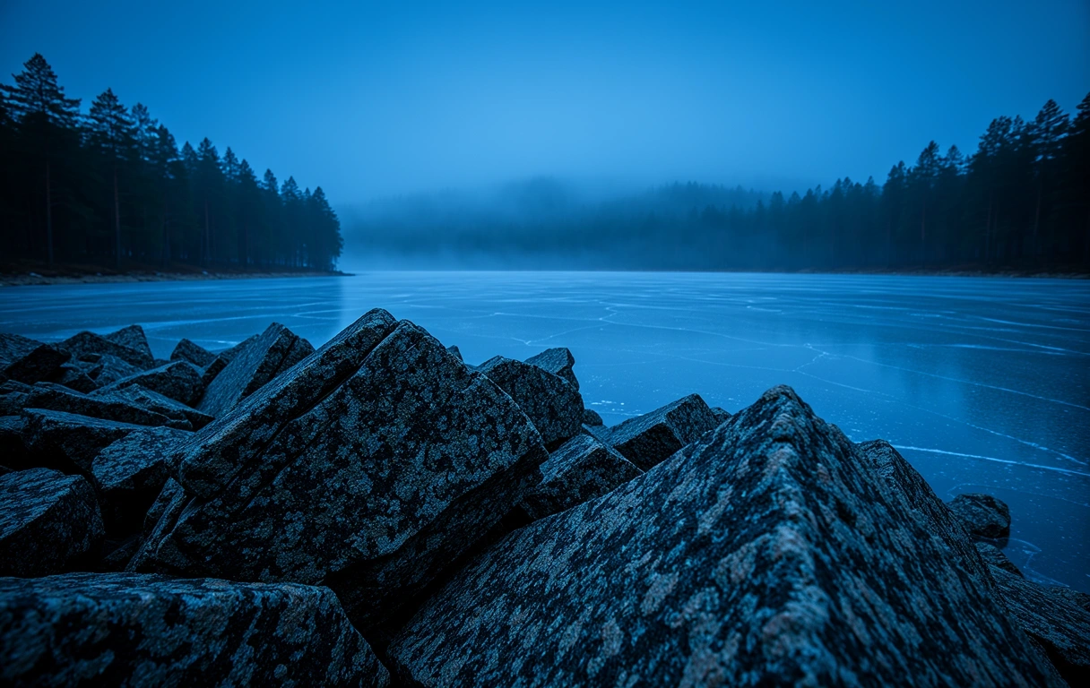 Nordisk natur vid gryning